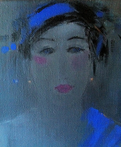 La femme en bleu